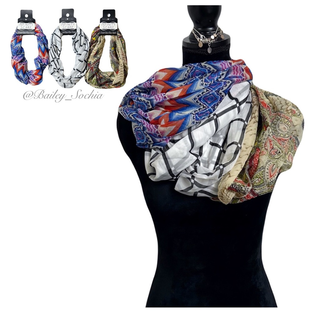 NWT Sofia Vitali Infinity Scarfs (set of 3)